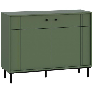 Carryhome Kommode, Grün, Metall, 2 Fächer, 108x81.8x37 cm, Wohnzimmer, Kommoden & Sideboards, Kommoden