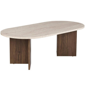 Mid.you Couchtisch, Walnuss, Elfenbein, Holzwerkstoff, 119x40x60 cm, Wohnzimmer, Wohnzimmertische, Couchtische