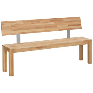 P & B Sitzbank, Kernbuche, Holz, Kernbuche, massiv, 160x84x40 cm, mit Rückenlehne, in verschiedenen Größen erhältlich, Esszimmer, Bänke, Sitzbänke