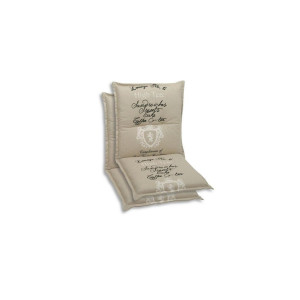 Sesselauflagenset, Beige, Textil, 2-teilig, Füllung: Schaumstoff, Vlies, 50x7x100 cm, Oeko-Tex® Standard 100, pflegeleicht, hochwertige Qualität,