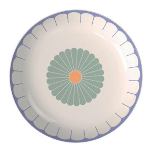 Villeroy & Boch Salatschüssel Fleur Couleur, Gelb, Weiß, Pastellblau, Salbeigrün, Keramik, Blume, rund, 7 cm, robust, Essen & Trinken, Geschirr,