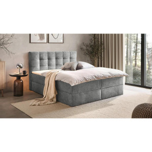 Boxxx Boxbett, Grau, Kunststoff, H3, Höhe ca. 25 cm, 140x200 cm, Topper durchgehend, in verschiedenen Größen erhältlich, Matratze geteilt,