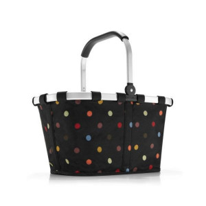 Reisenthel Einkaufskorb carrybag dots, Mehrfarbig, Schwarz, Metall, Textil, 22 L, 48x29x28 cm, faltbar, Freizeit, Koffer & Taschen, Einkaufskörbe