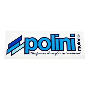 Autocollant Polini 16cm x 6cm bleu