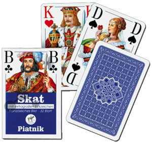 Piatnik Kartenspiel Skat mit extragroßen Eckzeichen