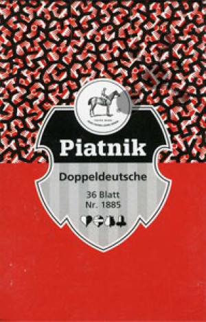 Piatnik Kartenspiel Doppeldeutsche Spielkarten 36 Blatt Blitz rot