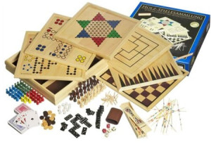 Brettspiel Holz Spielesammlung 100 deLuxe (Philos)