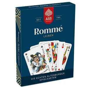 Kartenspiel Rommé mit Leinenprägung - französisches Bild