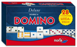 Noris Spiel Deluxe - Domino Doppel 6 in Magnetschachtel