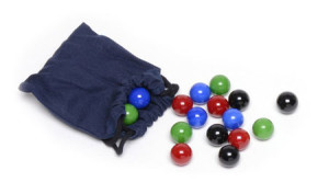 Spiel Murmelset komplett mit Säckchen für "Das kleine TAC" (14mm)