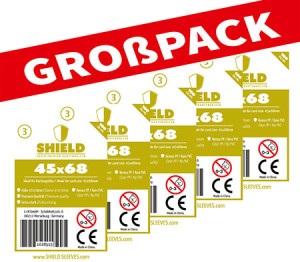 Shield 3 - (100er Großpack) 100 Super Premium Kartenhüllen für Kartengröße 45 x 68 mm