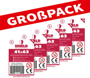 Shield 6 - (100er Großpack) 100 Super Premium Kartenhüllen für Kartengröße 41 x 63 mm