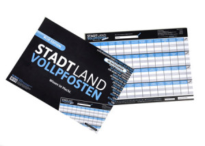 Spiel Stadt Land Vollpfosten - Erweiterung Blue Edition (DinA3-Format)