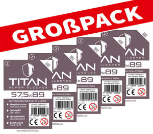 Shield Titan 2 - (100er Großpack) 100 Super Sleeves für Kartengröße 57,5 x 89 mm