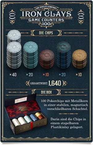 Giant Roc Brettspiel Brass | Iron Clay - 100 Pokerchips