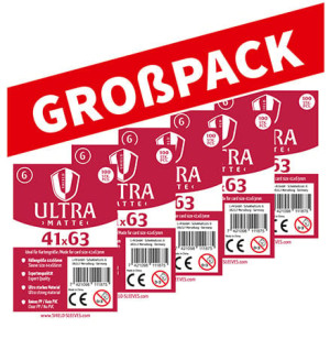 Shield Ultra Matte 6 - (100er Großpack) 100 Super Sleeves für Kartengröße 41 x 63 mm