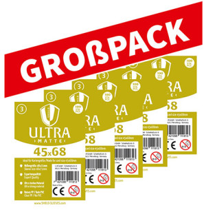 Shield Ultra Matte 3 - (100er Großpack) 100 Super Sleeves für Kartengröße 45 x 68 mm