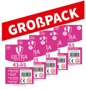 Shield Ultra Matte 10 - (100er Großpack) 100 Super Sleeves für Kartengröße 43 x 65 mm