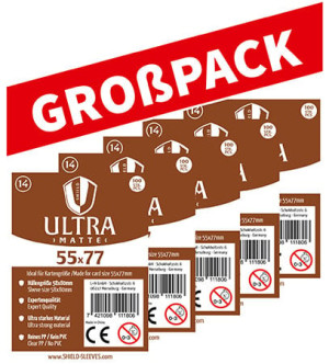 Shield Ultra Matte 14 - (100er Großpack) 100 Super Sleeves für Kartengröße 55 x 77 mm