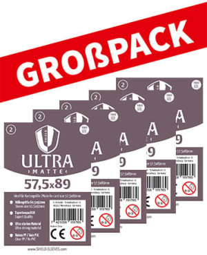 Shield Ultra Matte 2 - (100er Großpack) 100 Super Sleeves für Kartengröße 57,5 x 89 mm