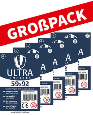 Shield Ultra Matte 4 - (100er Großpack) 100 Super Sleeves für Kartengröße 59 x 92 mm