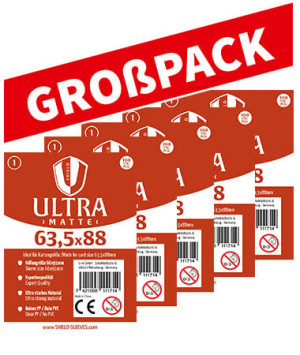 Shield Ultra Matte 1 - (100er Großpack) 100 Super Sleeves für Kartengröße 63,5 x 88 mm