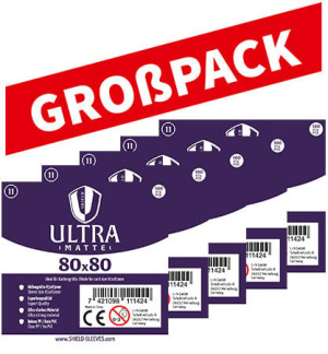 Shield Ultra Matte 11 - (100er Großpack) 100 Super Sleeves für Kartengröße 80 x 80 mm