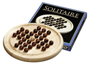 Spiel Solitaire - edles Holz