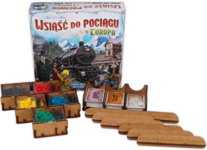 Brettspiel e-Raptor - Sortiereinsatz für Zug um Zug - Europa aus Holz