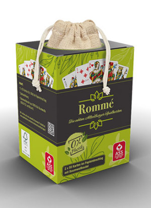 Kartenspiel Rommé mit französischem Bild - plastikfrei, FSC