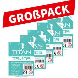 Shield Titan 16 - (100er Großpack) 100 Super Sleeves für Kartengröße 75 x 105 mm
