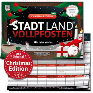 Spiel Stadt Land Vollpfosten - Weihnachtsedition