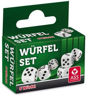 Würfelspiel 6 Augenwürfel in Faltschachtel