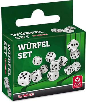 Würfelspiel 12 Augenwürfel in Faltschachtel