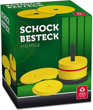 Würfelspiel Schockbesteck aus Holz