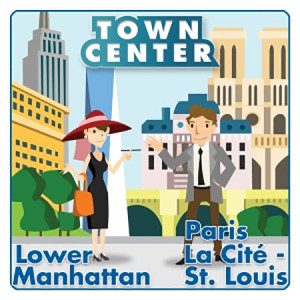 Brettspiel Town Center : Manhattan/ St. Louis - Erweiterung (en)