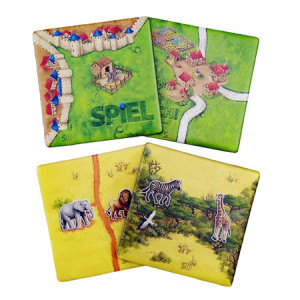 Asmodee Brettspiel Carcassonne | 4 Extra-Plättchen - Zusatzmaterial