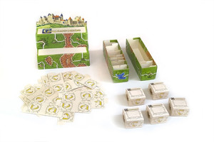 Asmodee Brettspiel Carcassonne - 3D Startlandschaft + Sortiereinsatz
