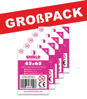 Shield 10 - (100er Großpack) 100 Super Premium Kartenhüllen für Kartengröße 43 x 65 mm