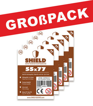 Shield 14 - (100er Großpack) 100 Super Premium Kartenhüllen für Kartengröße 55 x 77 mm