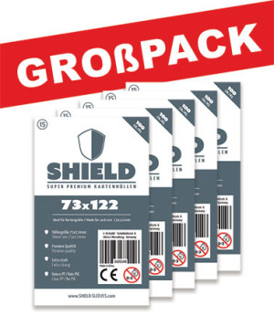 Shield 15 - (100er Großpack) 100 Super Premium Kartenhüllen für Kartengröße 73 x 122 mm