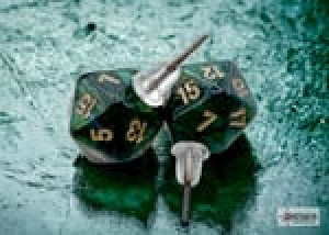 Spiel Ohrstecker - w20 Scarab Jade