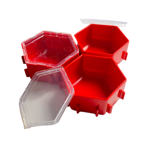 Spiel Aufbewahrungsschalen: Honeycombs (3er Set) - Blood Rage Red