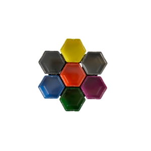 Spiel Aufbewahrungsschalen: Honeycombs (7er Set) - Bunte Blume