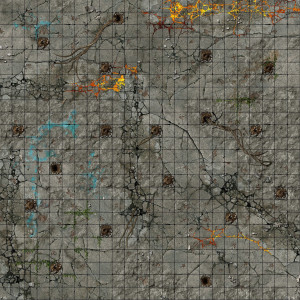 Spiel Battle Systems | Dungeon - Spielmatte mit Raster (60x60cm)