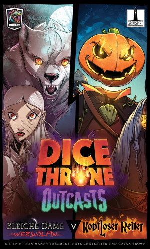 Würfelspiel Dice Throne Outcasts: Bleiche Dame vs. Kopfloser Reiter