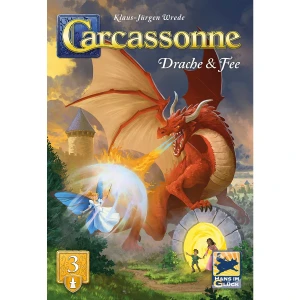 Asmodee Brettspiel Carcassonne | Drache & Fee - Erweiterung (Box 3)