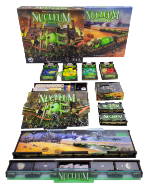 Spiel Nukleum + Erweiterungen - Deluxe Insert aus Holz (UV-Print)