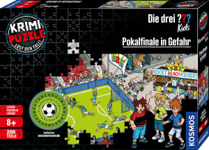 Brettspiel Die drei ??? Kids - Pokalfinale in Gefahr(Krimipuzzle)