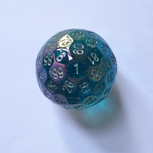 Würfelspiel W100 Glitzer Blau - Würfel